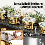 Chafing Dishes for Buffet, 4 Pack 5QT Buffet Servers and Warmers, alternate view 4