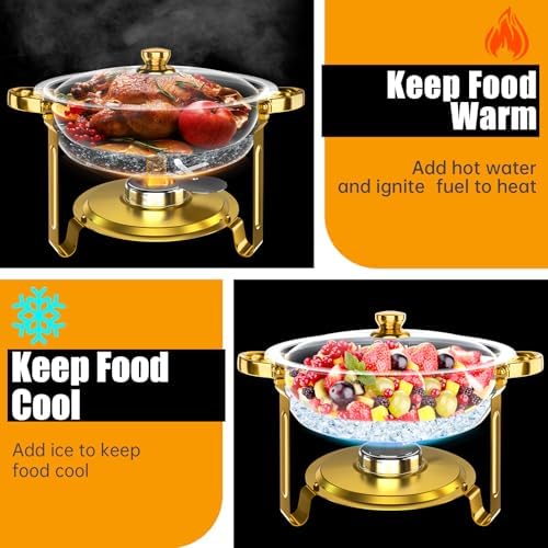 Chafing Dishes for Buffet, 4 Pack 5QT Buffet Servers and Warmers, alternate view 5
