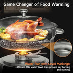 Chafing Dishes for Buffet, 4 Pack 5QT Round Stainless Steel Chafing Dish Set for Home Parties, Christmas, alternate view 4