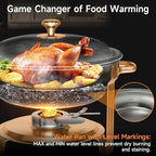 Chafing Dishes for Buffet, 4 Pack 5QT Round Stainless Steel Chafing Dish Set for Home Parties, Christmas, alternate view 3