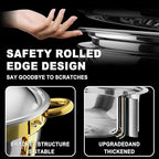 Chafing Dishes for Buffet 4 Pack, 6QT Round Chafing Dishes for Buffet [Elegant Gold] Stainless Steel Chafing, alternate view