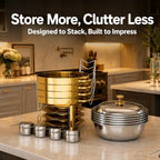 Chafing Dishes for Buffet, 4 Pack 6QT Round Stainless Steel, Gold in Gold, alternate view 6