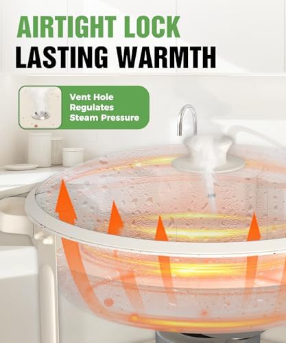 Chafing Dishes for Buffet, 4 Pack 6QT White Chafing Dish Buffet Set, Maifanite-Coated Stainless Steel Chafer Set, alternate