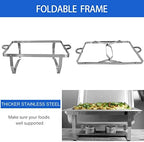 Chafing Dishes for Buffet 4 Pack 8QT Buffet Servers and Warmers in Silver, alternate view 6
