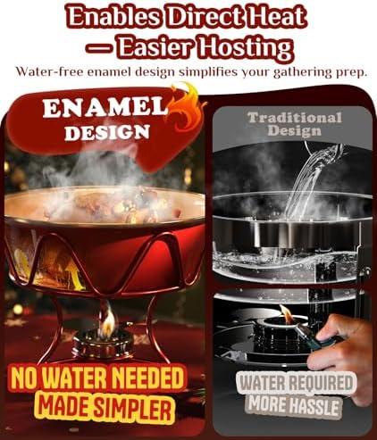 Chafing Dishes for Buffet 4 Pack, [Enameled, Redefined] Food Warmers for Parties Buffet [Water-Free Heating, alternate view 4