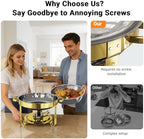 Chafing Dishes for Buffet 4 Pack, Round Stainless Steel Chafing Dish Set, alternate view 2
