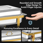 Chafing Dishes for Buffet 5 Pack 8QT Gold Buffet Warmers Sets, alternate view 5