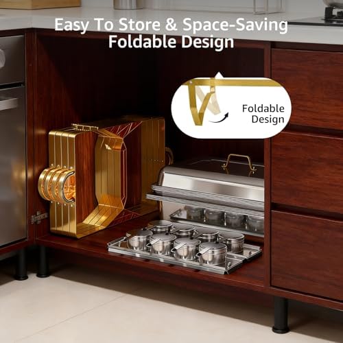 Chafing Dishes for Buffet 5 Pack 8QT Gold Buffet Warmers Sets, alternate view 6