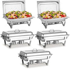 Chafing Dishes for Buffet 5 Pack, 9 QT Full Pan Stainless Steel