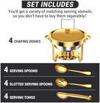 Chafing Dishes for Buffet 5 Qt Food Warmers 4 PACK (Gold) in Gold, alternate view 4