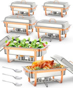 Chafing Dishes for Buffet 6 Pack, 8QT Food Warmers for Parties