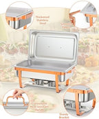 Chafing Dishes for Buffet 6 Pack, 8QT Food Warmers for Parties, alternate view 5