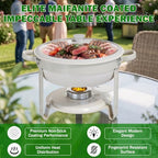 Chafing Dishes for Buffet, 6QT 2 Pack Round Maifanite-Coated, alternate view 5