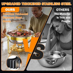Chafing Dishes for Buffet, 6QT 2 Pack Round with Glass Lid, Gold in Gold, alternate view 5