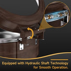 Chafing Dishes for Buffet, 6QT Round Stainless Steel Chafing Dish with Transparent Hydraulic Lid, 304 Food Pan, alternate