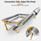 Chafing Dishes for Buffet, 9QT 5 Pack Chafing Dish Buffet Set in Gold, alternate view 5