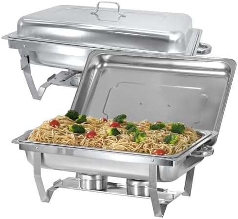 Chafing Dishes for Buffet Set 8 QT, 2 Pack Chafing Dish Buffet Set