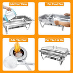 Chafing Dishes for Buffet Set 8 QT, 2 Pack Chafing Dish Buffet Set, alternate view 4