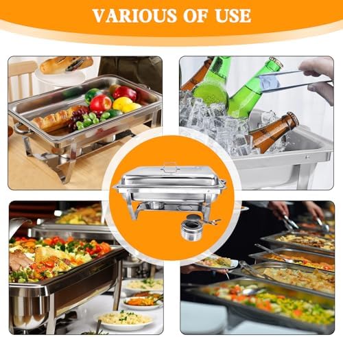Chafing Dishes for Buffet Set 8 QT, 2 Pack Chafing Dish Buffet Set, alternate view 5