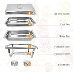 Chafing Dishes for Buffet Set 8 QT, 2 Pack Chafing Dish Buffet Set, alternate view 6
