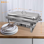 Chafing Dishes for Buffet Set 8 QT, 2 Pack Chafing Dish Buffet Set, alternate view 7