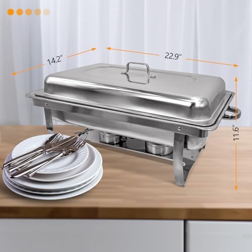 Chafing Dishes for Buffet Set 8 QT, 2 Pack Chafing Dish Buffet Set, alternate view 7