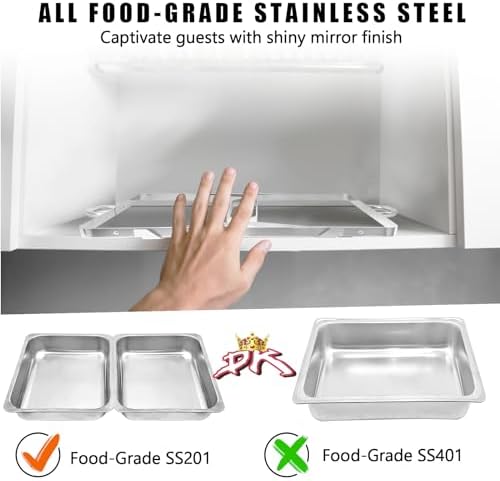 Chafing Dishes for Buffet Set 8 QT, 4 Pack Chafing Dish Buffet Set, alternate view 4