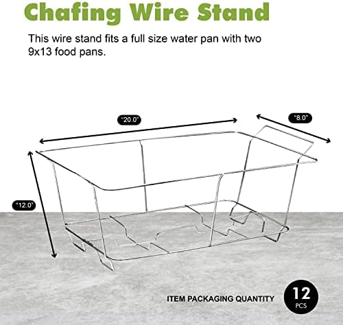 Chafing Wire Rack Buffet Stand - 12 Pack Full Size Racks For Dish Serving Trays Food Warmer catering supplies, alternate view