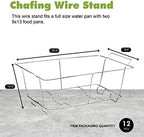 Chafing Wire Rack Buffet Stand - 12 Pack Full Size Racks For Dish Serving Trays Food Warmer catering supplies, alternate view