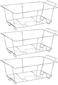 Chafing Wire Rack Buffet Stand - (3 pack) Chrome Frame Reusable Full Size Racks For Dish Serving Trays, Catering
