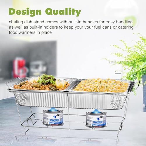Chafing Wire Rack Buffet Stand - 6 Pack Full Size Racks Serving Food Warmer, alternate view 2