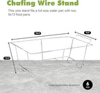 Chafing Wire Rack Buffet Stand - 6 Pack Full Size Racks Serving Food Warmer, alternate view 3