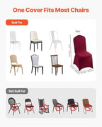 Chair Covers, Polyester Spandex Chair Cover, Stretch Slipcovers for Wedding Party Dining Banquet Flat-Front, alternate view 6