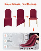 Chair Covers, Polyester Spandex Chair Cover, Stretch Slipcovers for Wedding Party Dining Banquet Flat-Front, alternate view 7