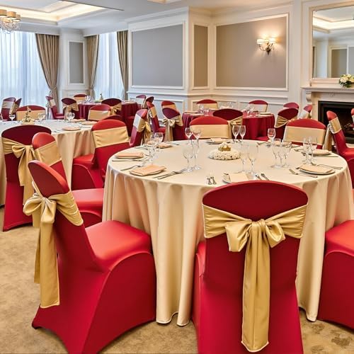 Chair Covers, Polyester Spandex Chair Cover, Stretch Slipcovers for Wedding Party Dining Banquet Flat-Front, alternate view 2