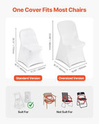 Chair Covers, Polyester Spandex Chair Cover, Stretch Slipcovers for Wedding Party Dining Banquet Flat-Front, alternate view 3