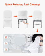 Chair Covers, Polyester Spandex Chair Cover, Stretch Slipcovers for Wedding Party Dining Banquet Flat-Front, alternate view 6