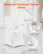 Chair Covers, Polyester Spandex Chair Cover, Stretch Slipcovers for Wedding Party Dining Banquet Flat-Front, alternate view 7