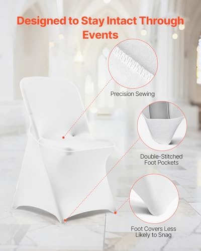 Chair Covers, Polyester Spandex Chair Cover, Stretch Slipcovers for Wedding Party Dining Banquet Flat-Front, alternate view 7