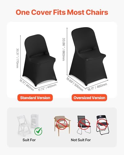 Chair Covers, Polyester Spandex Chair Cover, Stretch Slipcovers for Wedding Party Dining Banquet Flat-Front, alternate view 3