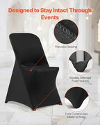 Chair Covers, Polyester Spandex Chair Cover, Stretch Slipcovers for Wedding Party Dining Banquet Flat-Front, alternate view 7
