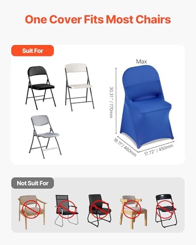 Chair Covers, Polyester Spandex Chair Cover, Stretch Slipcovers for Wedding Party Dining Banquet Flat-Front, alternate view 3
