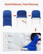 Chair Covers, Polyester Spandex Chair Cover, Stretch Slipcovers for Wedding Party Dining Banquet Flat-Front, alternate view 6