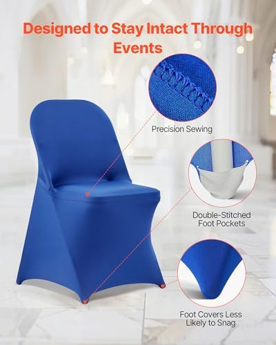 Chair Covers, Polyester Spandex Chair Cover, Stretch Slipcovers for Wedding Party Dining Banquet Flat-Front, alternate view 7