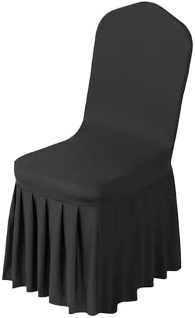 Chair Covers, Polyester Spandex Chair Cover, Stretch Slipcovers for Wedding Party Dining Banquet Flat-Front