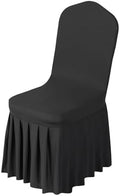 Chair Covers, Polyester Spandex Chair Cover, Stretch Slipcovers for Wedding Party Dining Banquet Flat-Front