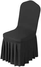 Chair Covers, Polyester Spandex Chair Cover, Stretch Slipcovers for Wedding Party Dining Banquet Flat-Front