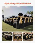 Chair Covers, Polyester Spandex Chair Cover, Stretch Slipcovers for Wedding Party Dining Banquet Flat-Front, alternate view 4