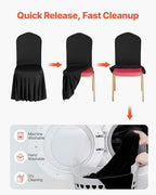 Chair Covers, Polyester Spandex Chair Cover, Stretch Slipcovers for Wedding Party Dining Banquet Flat-Front, alternate view 6