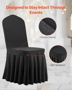 Chair Covers, Polyester Spandex Chair Cover, Stretch Slipcovers for Wedding Party Dining Banquet Flat-Front, alternate view 7